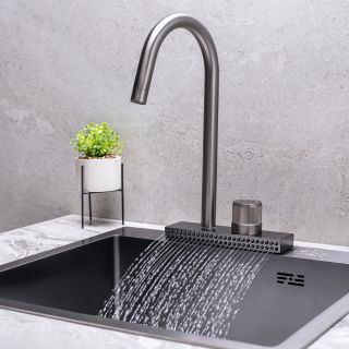 Смеситель для кухни РМС SUS130PVD-017F графит